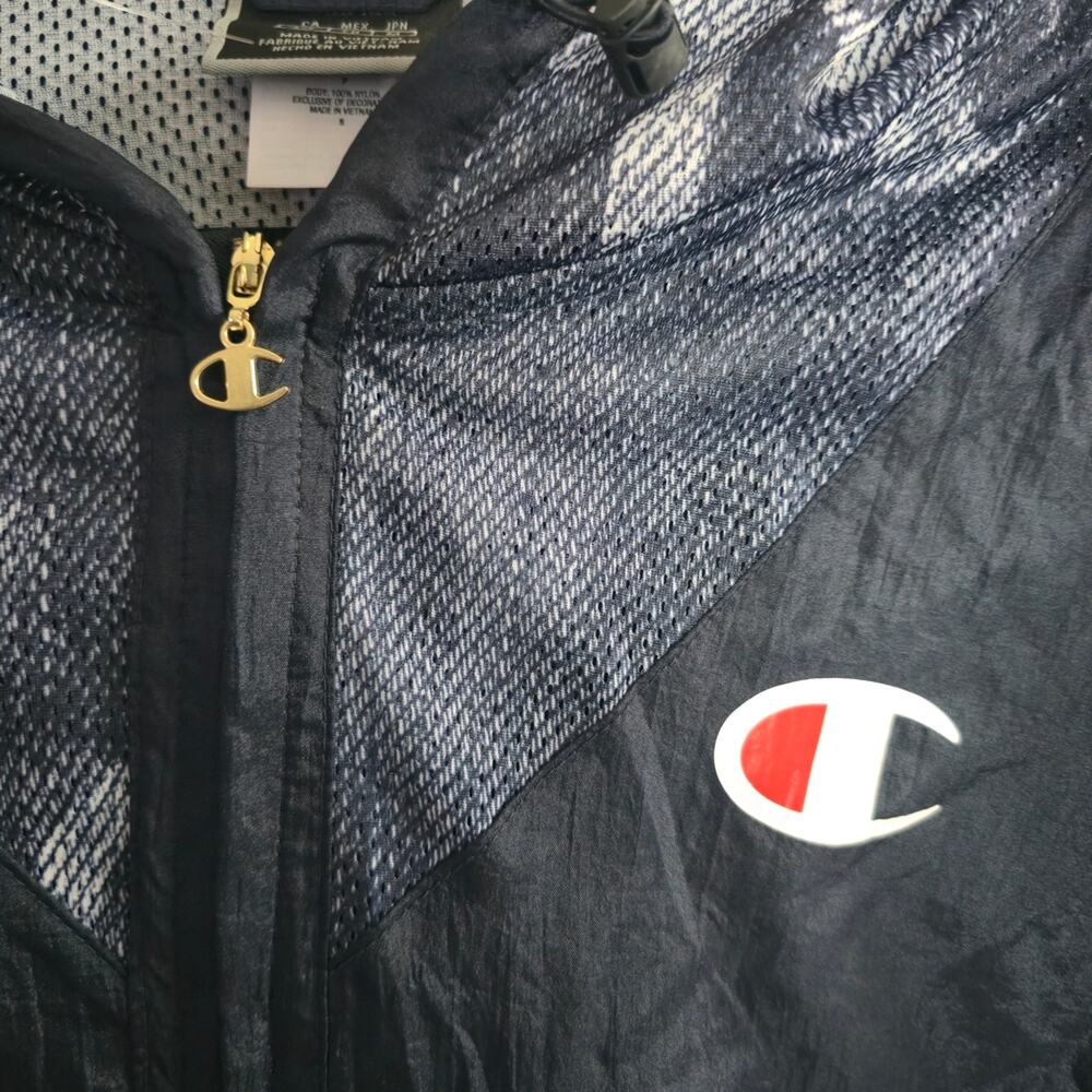 Champion‎ NWT Women's Navy Nylon Warm Up Jacket Small - Picture 4 of 13